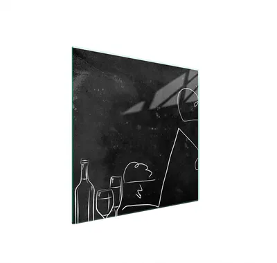 Produktbild von Glasschutzplatte Für Herd 50X52 Schwarz