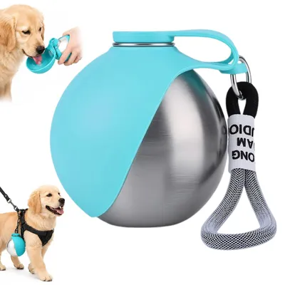 Imagen del producto de Botella de agua para perros, a prueba de fugas, de 285 ml, compacta, ideal para llevar de viaje