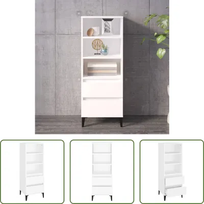 Produktbild von The Living Store Highboard Weiß 40x36x110 cm Holzwerkstoff
