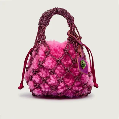 Image de Kurt Geiger London Sm Macrame Crystal Bag Couleur Rose