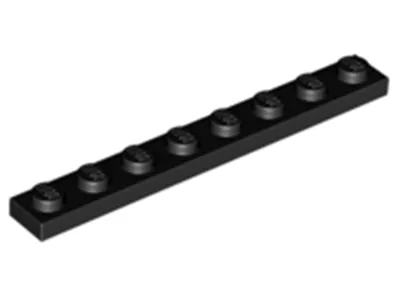 Produktbild von Lego® 1x8 Platte 3460 - 50 Stück Schwarz
