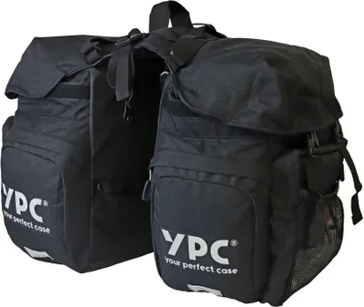 Produktbild von YPC Outrider Fahrradtasche für Gepäckträger XL – Gepäckträgertasche, Hinterradtasche Fahrrad mit Tragegriff, wasserdichte Outdoor Fahrradtasche, Reisetasche, Clip-Verschluss, schwarz, 50x35x35cm – 42L