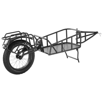 Zdjęcie produktu dla Przyczepka rowerowa VEVOR, ładowność 32 kg, przyczepka rowerowa, szybkozłączka z uniwersalnym zaczepem, koła 50,8 cm, pasuje do większości kół rowerowych, rama ze stali węglowej