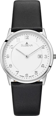 Produktbild von Dugena Herrenuhr Modena XL, Quarz, Edelstahl, Mineralglas, Lederarmband, 3 bar