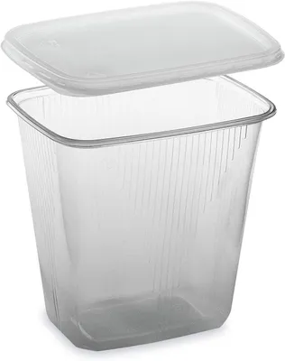 Produktbild von Transparente Feinkostbecher mit Deckel, 500 ml, 250 Stück