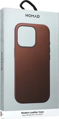 Immagine prodotto di Nomad, cover per iPhone 16 Pro compatibile con paraurti in pelle MagSafe, marrone