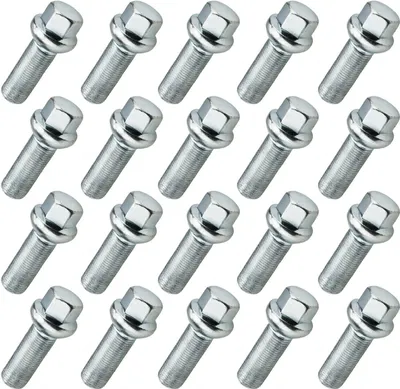 Immagine prodotto di 20x bullone ruota M15x1,25, lunghezza filettatura: 28 mm, collare sferico, SW17