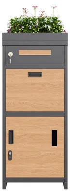 Image de Boîte aux lettres pour colis avec serrure à combinaison, pour un stockage sécurisé du courrier et des colis à l'extérieur