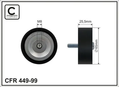 Produktbild von CAFFARO 449-99 Umlenkrolle Keilrippenriemen 65mm passend für MERCEDES-BENZ C-Klasse Limousine (W204) C-Klasse T-modell (S204) E-Klasse Limousine