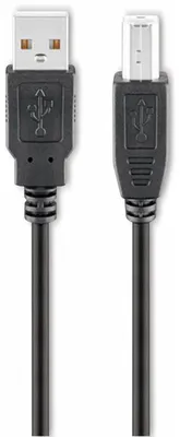 Produktbild von goobay USB 2.0 A/USB 2.0 B Kabel 3,0 m schwarz