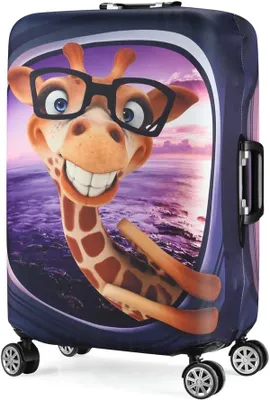 Obrázek produktu pro Obal na kufr s potiskem, vhodný pro cestování, chrání kufr, univerzální, pro kufry o velikosti 19"-32", pouzdro