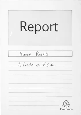 Produktbild von Exacompta 4x Pack 100 Fenstermappen, A4, 160g, plastikfrei - Weiß - 50110E