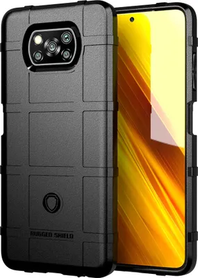 Produktbild von Xiaomi Poco X3 NFC Hülle, LaimTop Weich TPU Silikon Stossfest Anti-rutsch Tasche Heavy Duty Schutzhülle für Xiaomi Poco X3 NFC Schwarz