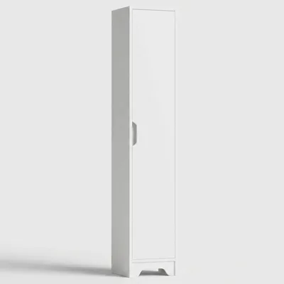 Produktbild von Platzsparender Mehrzweckschrank mit Tür und Regalböden Myaku - Weiß