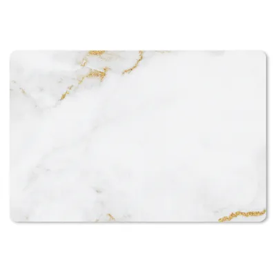 Produktbild von MuchoWow® Mauspad Mousepad Marmor - Gold - Weiß - Luxus 27x18 cm - Mousepads - Maus Mat - Pad - Mausunterlage - Büroartikel - Desk Matten