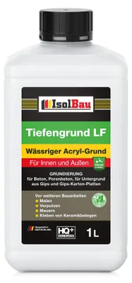 Produktbild von Isolbau Tiefengrund LF - 1 L Wässriger Acryl-Grund für Innen & Außen - Tiefgrund für professionelle Grundierung
