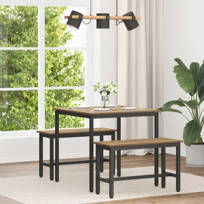 Zdjęcie produktu dla Maison Exclusive - Stół jadalniany 80 x 80 x 75 cm, płyta wiórowa, wykończenie imitujące dąb