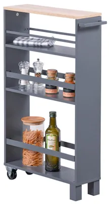 Obrázek produktu pro KESPER Police Do Výklenku Na Kolečkách 50 X 15 X 79 cm Černá 24856
