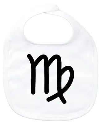 Produktbild von Huuraa Baby Lätzchen Jungfrau Sternzeichen Zeichen White Klettverschluss  Baumwolle Latz Geschenkidee