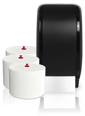 Toiletpapierdispenser Doppelrollen-Set, 360 m, 3-lagig, schwarz
