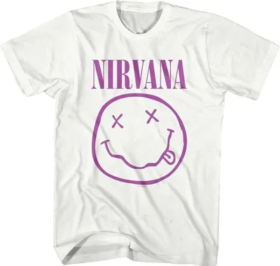 Produktbild von Nirvana Purple Happy Face White XL T-Shirt