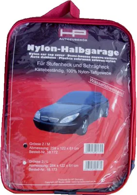 Produktbild von HP Halbgarage Wasserabweisendes Nylongew für Stufen- und Schrägheck-PKW, Gr. M, Maße: 259 x 122 x 61 cm