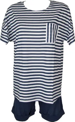 Immagine prodotto di Pigiama donna cotone e modal girocollo manica corta pantalone corto RAGNO articolo D239NC, Taglia 46, Cotone 50%,Modal 50%