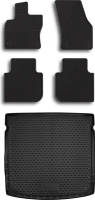 Produktbild von Gummi Kofferraumwanne + Fußmatten Set für VW Tiguan Allspace, Bj. 2016-