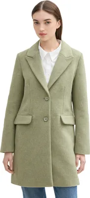 Produktbild von TOM TAILOR Denim Damen Mantel mit Reverkragen,35920 - Greyish Green Melange, M