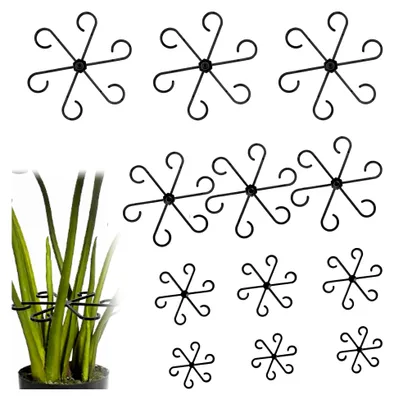 Produktbild von Pflanzenstützpfähle, 12-teiliges Set, Halter für Kletterpflanzen mit Rankgitterhaken, wiederverwendbares Gartenzubehör