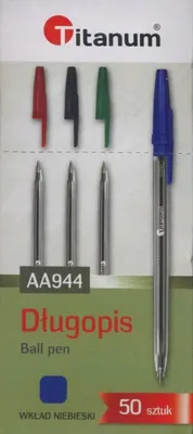 Produktbild von Titanum Kugelschreiber blau 0,7mm - Set mit 50 Stück