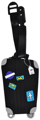 Produktbild von Gepaeck-Anhaenger Koffer-Identifikator Adressanhaenger schwarz, Kofferanhaenger Namensschild 9 x 5,5 cm fuer Koffer Trolley Tasche