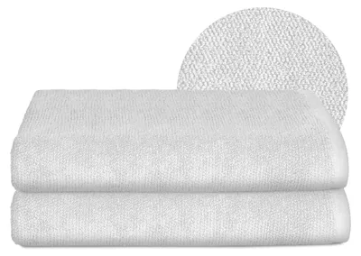 Produktbild von BEAUTEX Handtuch-Set Premium Frottier Sets, 100% Baumwolle 550g/m²,Weiß,Set: 2 Badetücher - 70x140 cm