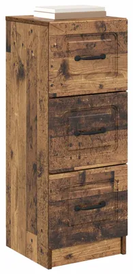 Produktbild von vidaXL Schubladenschrank Altholz 33 x 34,5 x 87 cm Holzwerkstoff