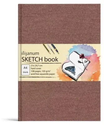Immagine prodotto di Ilijanum NP08.1 Ilijanum Skizzenbuch DIN A5 blanko, walnuss Hardcover 54 Seiten, 1 St.