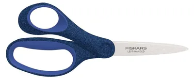 Obrázok produktu pre Nožnice, školské, 18 cm, pre ľavákov, FISKARS, trblietavé modré