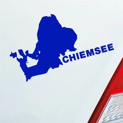 Produktbild von Auto Aufkleber Chiemsee See Deutschland Urlaub 10x6 cm Dunkelblau Sticker Heckscheibenaufkleber