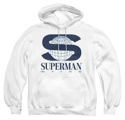 Obrázok produktu pre Mikina s kapucňou Superman – model "2025 S", uni, pre pánov/dámy, logo TV40136 (veľkosť L), biela, productTiles.product.images.aiGenerated