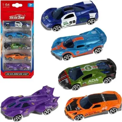 Produktbild von Trifox Metallautos mit Rückzugmotor, 5 Stück