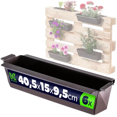 Image de Pot de fleurs, design durable, utilisation polyvalente, couleur marron