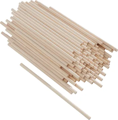 Produktbild von VBS XXL Holz-Rundstäbe "Ø 5-6 mm", 100 Stück, 15 cm