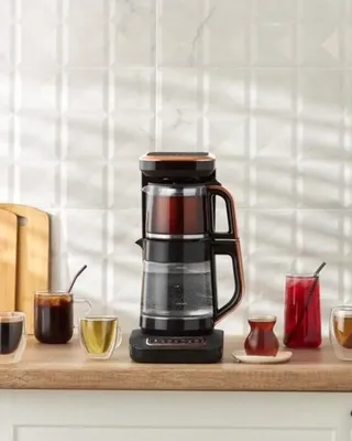 Image de bouilloire et cafetière 4 en 1 - Puissante - Noir-Cuivre