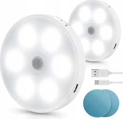 Obrázek produktu pro Magnetické noční světlo Aigostar se senzorem pohybu 6500K LED bílé 2ks.