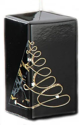 Produktbild von Kerze Noel - Vierkant/square - schwarz - 15x6cm