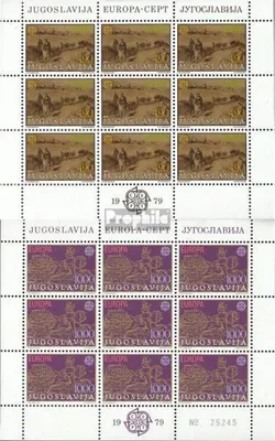 Produktbild von Briefmarken Jugoslawien 1979 Mi 1787Klb-1788Klb Kleinbögen (kompl.Ausg.) postfrisch Europa