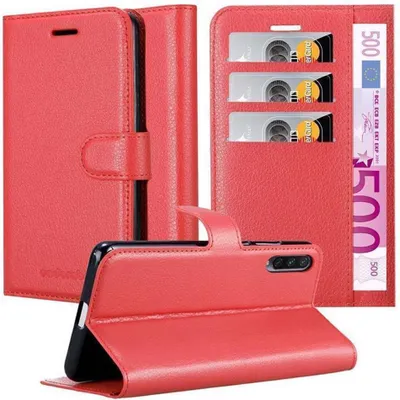Obrázek produktu pro Cadorabo Case for Xiaomi Mi A3 Protective Case in Red Pouzdro na mobilní telefon s magnetickým zavíráním