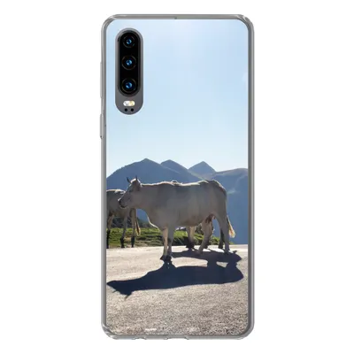 Produktbild von MuchoWow® Handyhülle Schutzhülle Hülle für Huawei P30 Schottische Highlander - Licht - Berge - Natur Silikon Softcase Handy Hülle - Kartenbesitzer