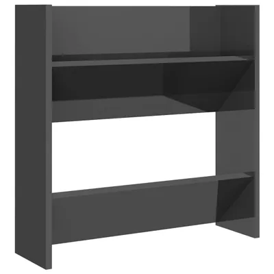 Produktbild von Wand-Schuhschrank Hochglanz-Grau 60x18x60 cm Holzwerkstoff
