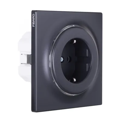 Produktbild von Fibaro FGWSONF-011-8, Typ F, Schwarz, 110 - 230 V, 50/60 Hz, 86 mm, 48 mm
