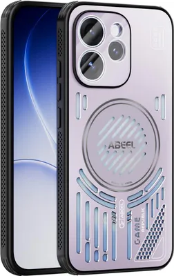 Image de Etui magnétique pour Oppo Reno15 Pro Etui de protection antichoc en aluminium avec dissipation thermique et film pour lentilles Violet
